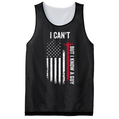 I CanT But I Know A Guy Jesus Cross Mesh Reversible Basketball Jersey Tank