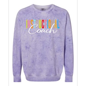 Instructional Coach Back To School Gift Colorblast Crewneck Sweatshirt