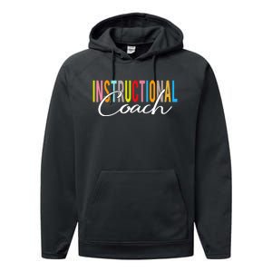 Instructional Coach Back To School Gift Performance Fleece Hoodie