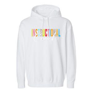 Instructional Coach Back To School Gift Garment-Dyed Fleece Hoodie