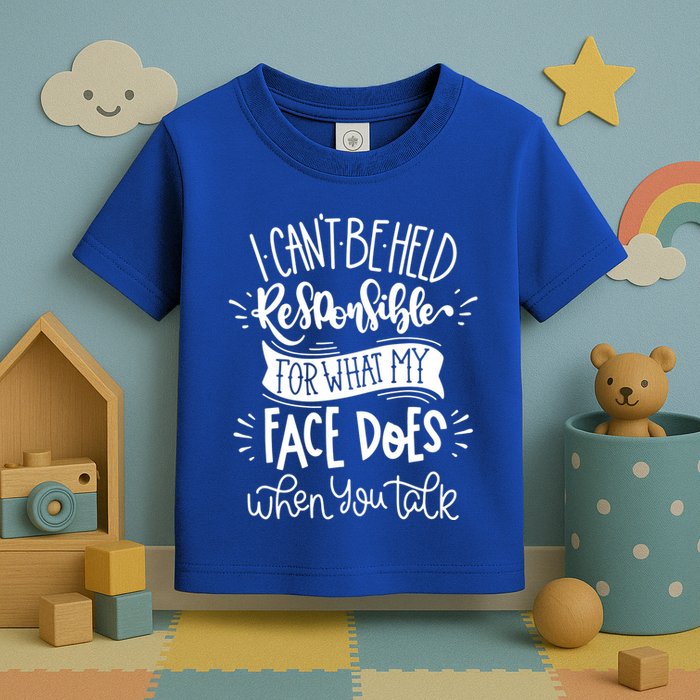 I Can't Be Held Responsible For What My Face Does Cool Gift Toddler T-Shirt