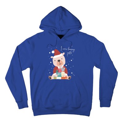 I Come Bearing Funny Gift Funny Christmas Santa Claus Polar Bear Funny Gift Hoodie