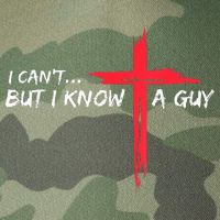 I Can't But I Know A Guy Jesus Cross Funny Christian Legacy Tie Dye Trucker Hat