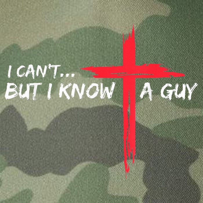 I Can't But I Know A Guy Jesus Cross Funny Christian Legacy Tie Dye Trucker Hat