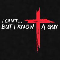 I Can't But I Know A Guy Jesus Cross Funny Christian Ladies PosiCharge Tri-Blend Wicking Tank