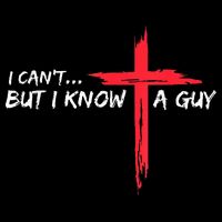 I Can't But I Know A Guy Jesus Cross Funny Christian PosiCharge Competitor Tank