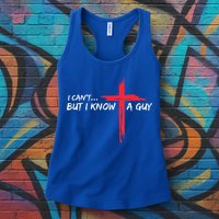 I Can't But I Know A Guy Jesus Cross Funny Christian Womens Tank Top