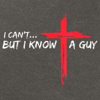 I Can't But I Know A Guy Jesus Cross Funny Christian Cotton Canvas Backpack