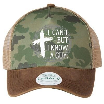 I can't but I know a guy Jesus cross funny christian Faith Legacy Tie Dye Trucker Hat