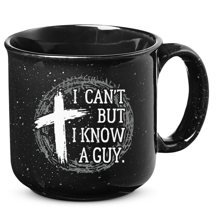 I can't but I know a guy Jesus cross funny christian Faith 15oz Campfire Ceramic Mug