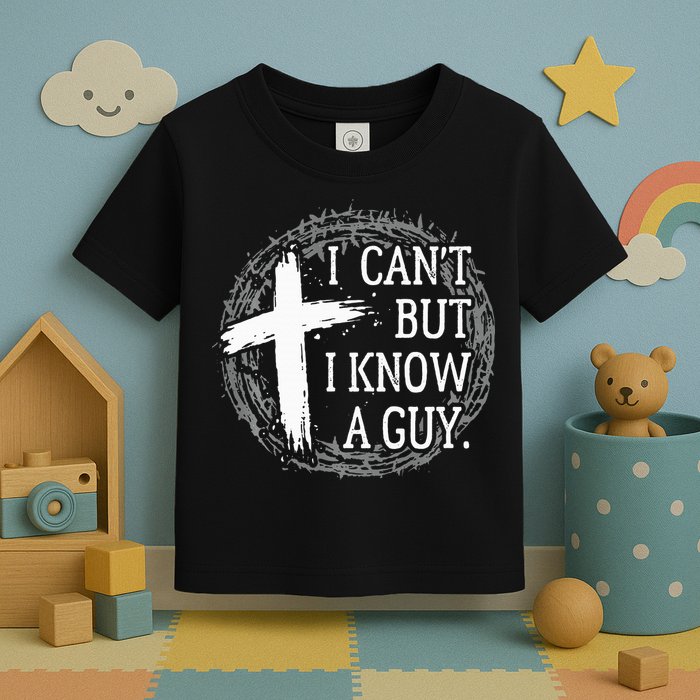 I can't but I know a guy Jesus cross funny christian Faith Toddler T-Shirt