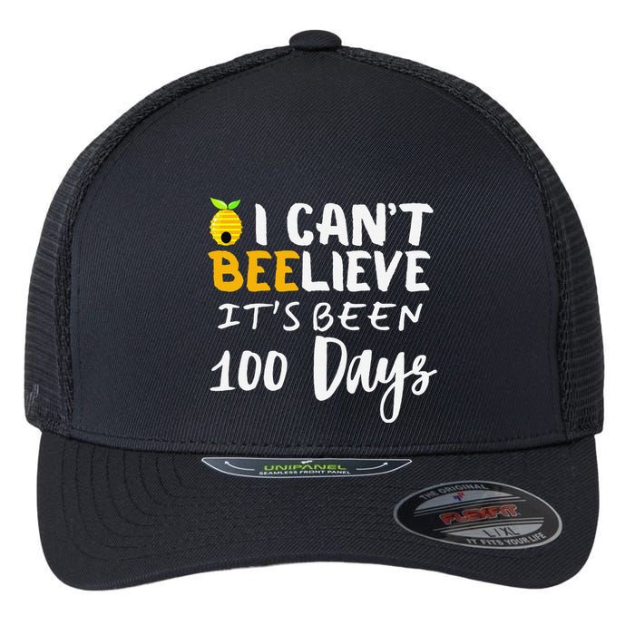 I CanT Believe Its Been 100 Days Funny Beehive Flexfit Unipanel Trucker Cap