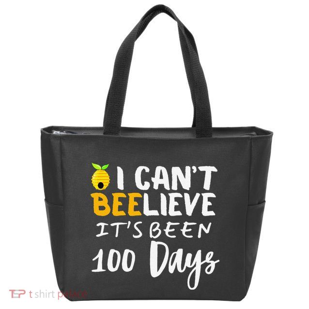 I CanT Believe Its Been 100 Days Funny Beehive Zip Tote Bag
