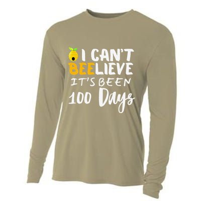 I CanT Believe Its Been 100 Days Funny Beehive Cooling Performance Long Sleeve Crew