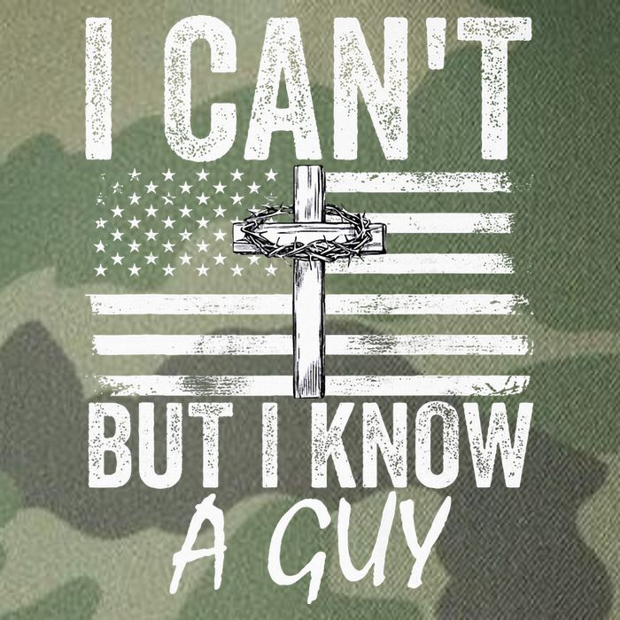 I Can't But I Know A Guy Jesus Cross Funny Christian Legacy Tie Dye Trucker Hat