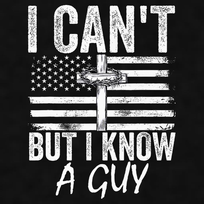 I Can't But I Know A Guy Jesus Cross Funny Christian Ladies PosiCharge Tri-Blend Wicking Tank