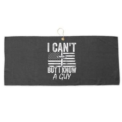 I Can't But I Know A Guy Jesus Cross Funny Christian Large Microfiber Waffle Golf Towel