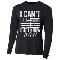 I Can't But I Know A Guy Jesus Cross Funny Christian Cooling Performance Long Sleeve Crew