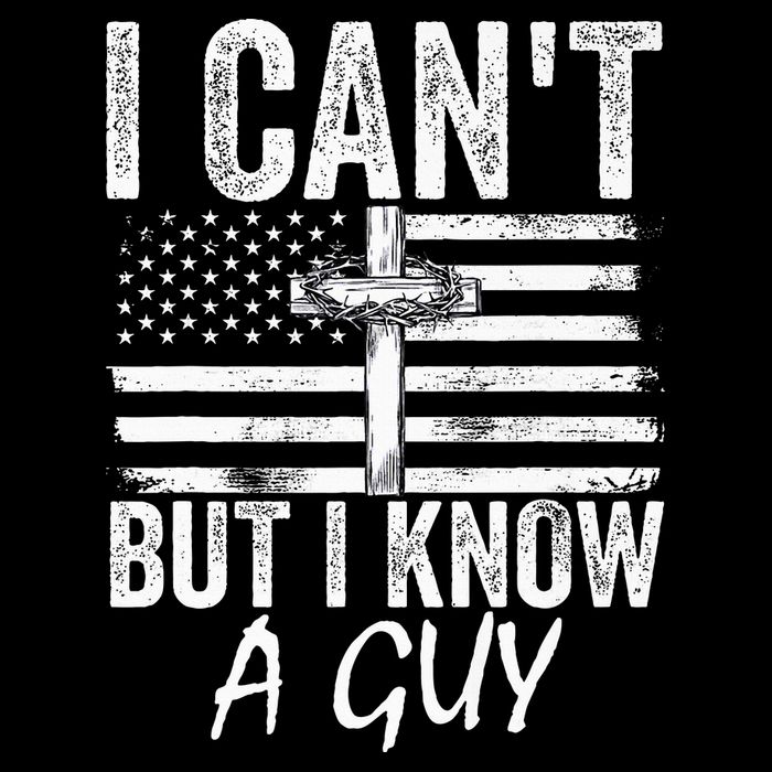 I Can't But I Know A Guy Jesus Cross Funny Christian Cooling Performance Long Sleeve Crew