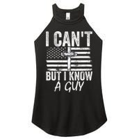 I Can't But I Know A Guy Jesus Cross Funny Christian Women's Perfect Tri Rocker Tank