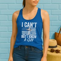 I Can't But I Know A Guy Jesus Cross Funny Christian Womens Tank Top