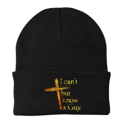I Can't But I Know A Guy Jesus Cross Funny Christian Beanie