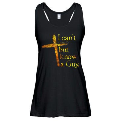I Can't But I Know A Guy Jesus Cross Funny Christian Ladies Essential Flowy Tank