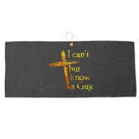 I Can't But I Know A Guy Jesus Cross Funny Christian Large Microfiber Waffle Golf Towel