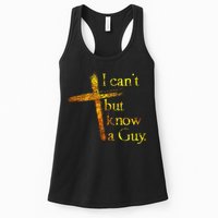 I Can't But I Know A Guy Jesus Cross Funny Christian Womens Tank Top
