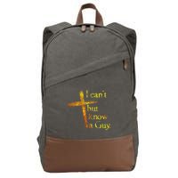 I Can't But I Know A Guy Jesus Cross Funny Christian Cotton Canvas Backpack