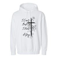 I Can't But I Know A Guy Jesus Cross Funny Christian Garment-Dyed Fleece Hoodie