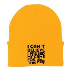 I Cant Believe I Paused My Game For This Gift Gamer Gift Knit Cap Winter Beanie