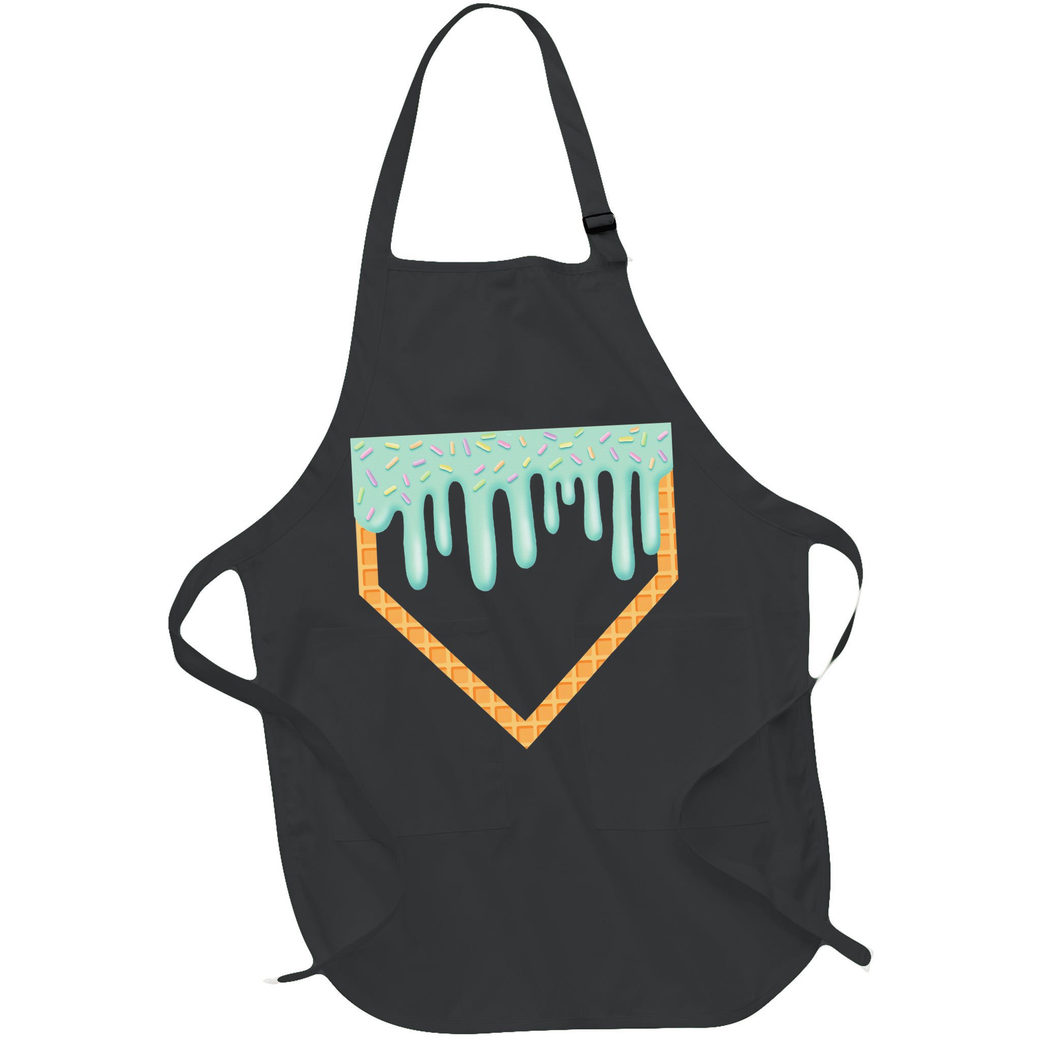 Ice Cream Baseball Drip Home Plate Baseball Dripping Apron