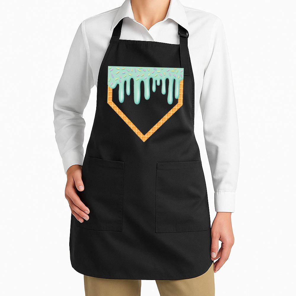 Ice Cream Baseball Drip Home Plate Baseball Dripping Apron