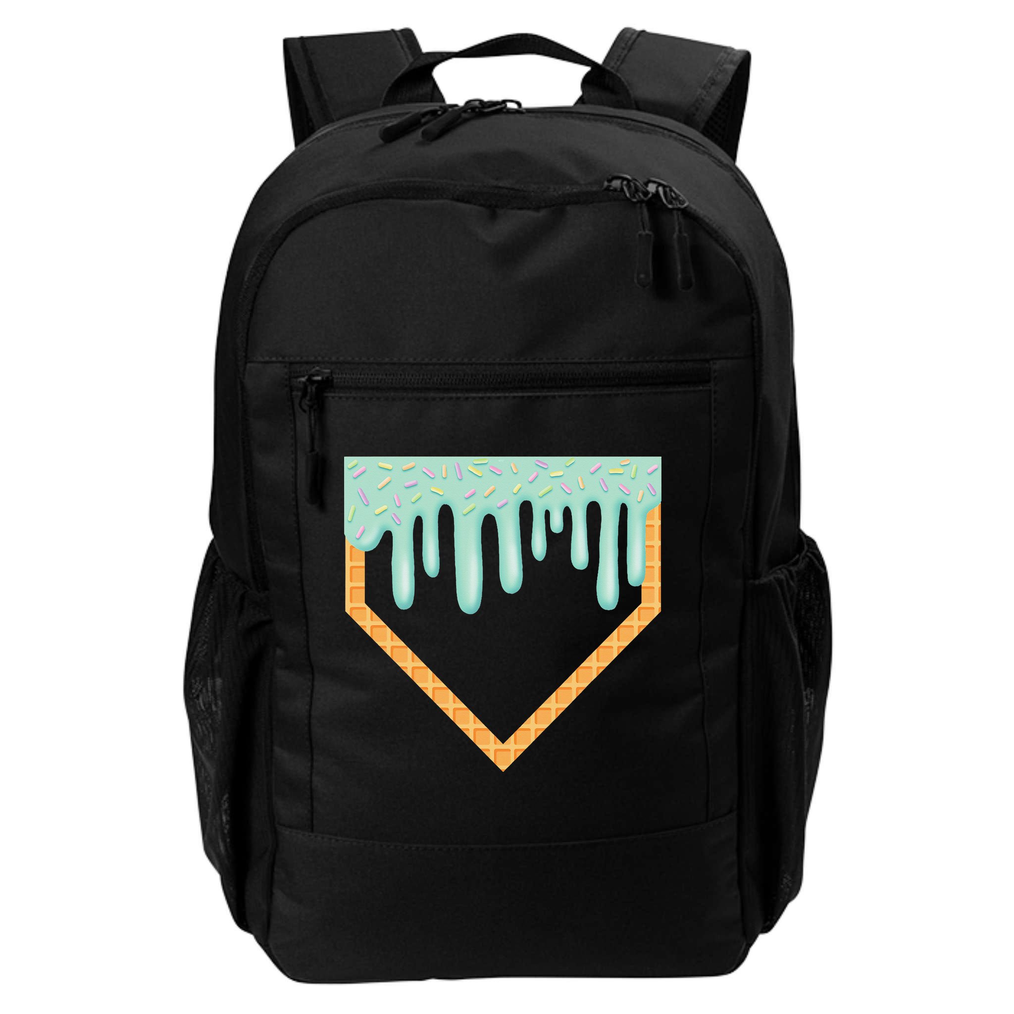 Ice Cream Baseball Drip Home Plate Baseball Dripping Backpack