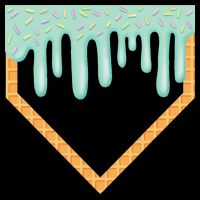 Ice Cream Baseball Drip Home Plate Baseball Dripping Backpack
