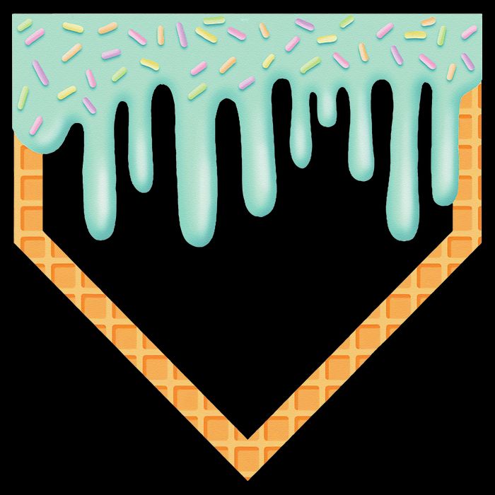 Ice Cream Baseball Drip Home Plate Baseball Dripping Backpack