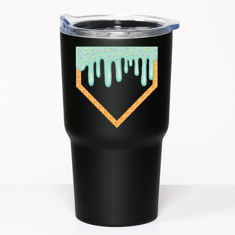 Ice Cream Baseball Drip Home Plate Baseball Dripping Tumbler