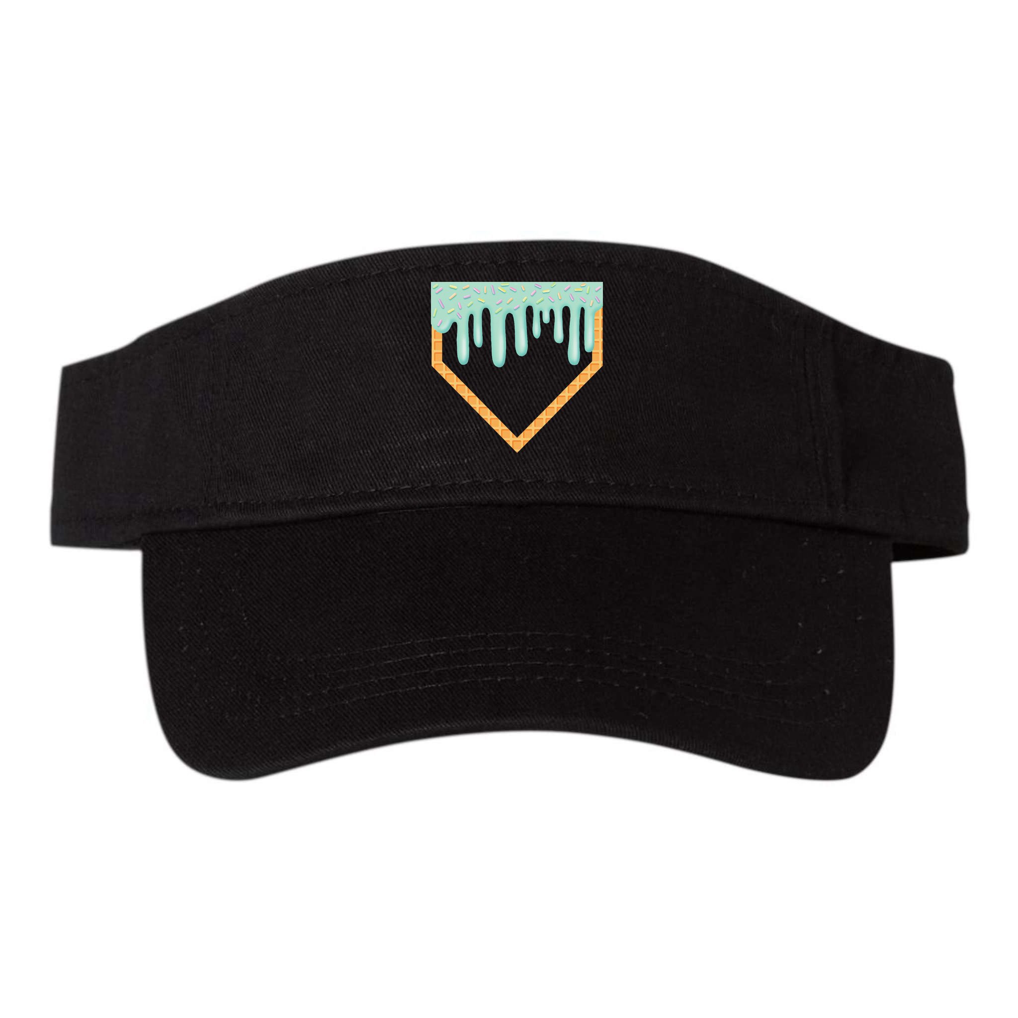 Ice Cream Baseball Drip Home Plate Baseball Dripping Visor