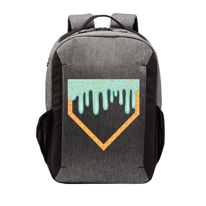 Ice Cream Baseball Drip Home Plate Baseball Dripping Vector Backpack