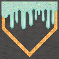 Ice Cream Baseball Drip Home Plate Baseball Dripping Vector Backpack