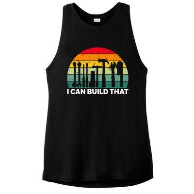 I Can Build That Handyman Woodwork Craftsman Ladies PosiCharge Tri-Blend Wicking Tank