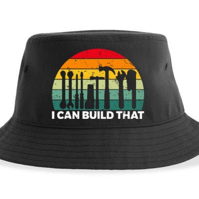 I Can Build That Handyman Woodwork Craftsman Sustainable Bucket Hat