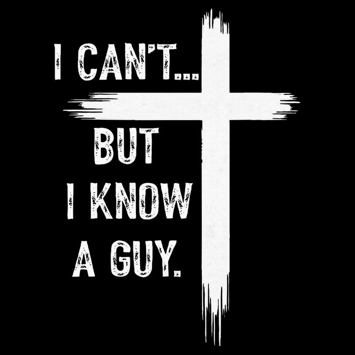 I Can't But I Know a Guy Christian Faith Believer Religious Cropped Pullover Crew