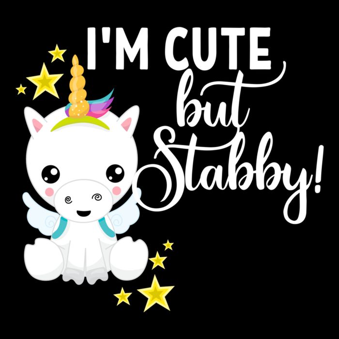 I'm Cute But Stabby Unicorn Feeling A Bit Stabby Today Gift Apron