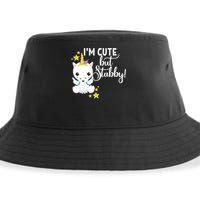 I'm Cute But Stabby Unicorn Feeling A Bit Stabby Today Gift Sustainable Bucket Hat