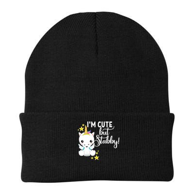I'm Cute But Stabby Unicorn Feeling A Bit Stabby Today Gift Beanie