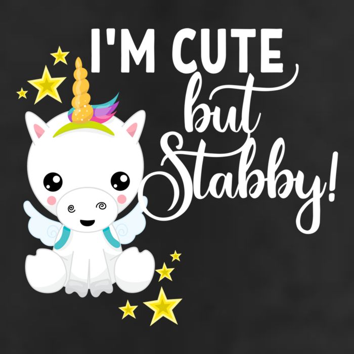 I'm Cute But Stabby Unicorn Feeling A Bit Stabby Today Gift Golf Towel
