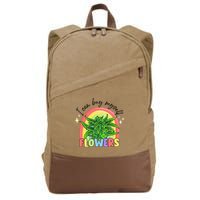 I Can Buy Myself Flowers Stoner Happy 420 Days Cannabis Cotton Canvas Backpack