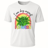 I Can Buy Myself Flowers Stoner Happy 420 Days Cannabis Cooling Performance Crew T-Shirt
